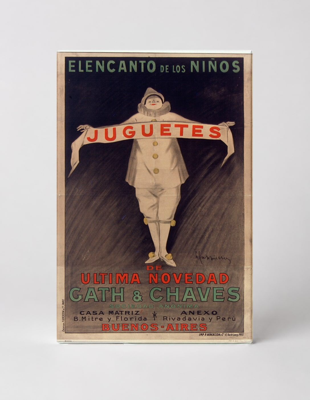El Encanto de los Niños Juguetes 1900s - Vintage Argentine Toy Store Poster Wall Art