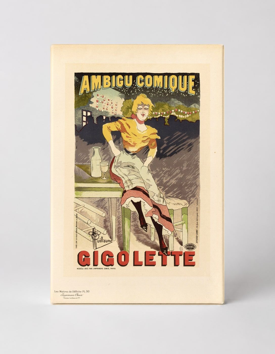 Gigolette Ambigu-Comique 1890s - Belle Époque Vintage Theatre Poster Wall Art