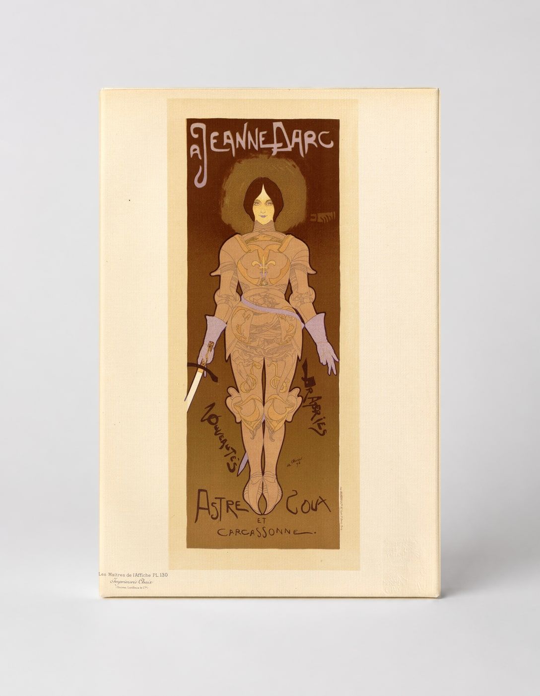 Jeanne d'Arc 1890s Art Nouveau Theatre Vintage Poster Canvas Wall Art