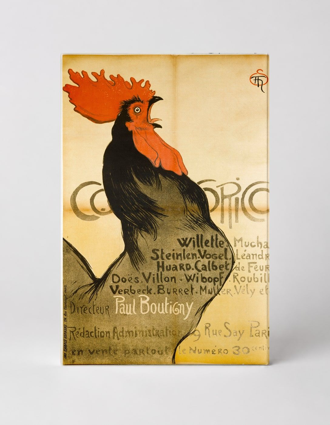 Cocorico 1899 - Belle Époque French Rooster Vintage Poster Wall Art