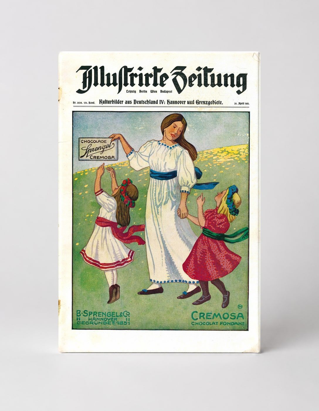 Illustrirte Zeitung Sprengel Cremosa 1901 - Belle Époque Vintage Poster Wall Art