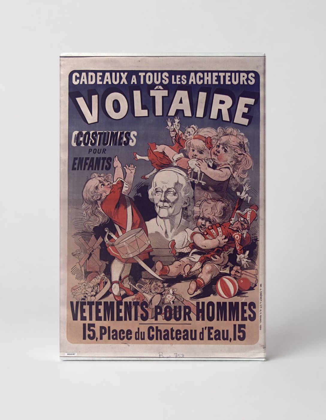 Voltaire Costumes Pour Enfants 1890s - French Victorian Advertising Vintage Poster Wall Art