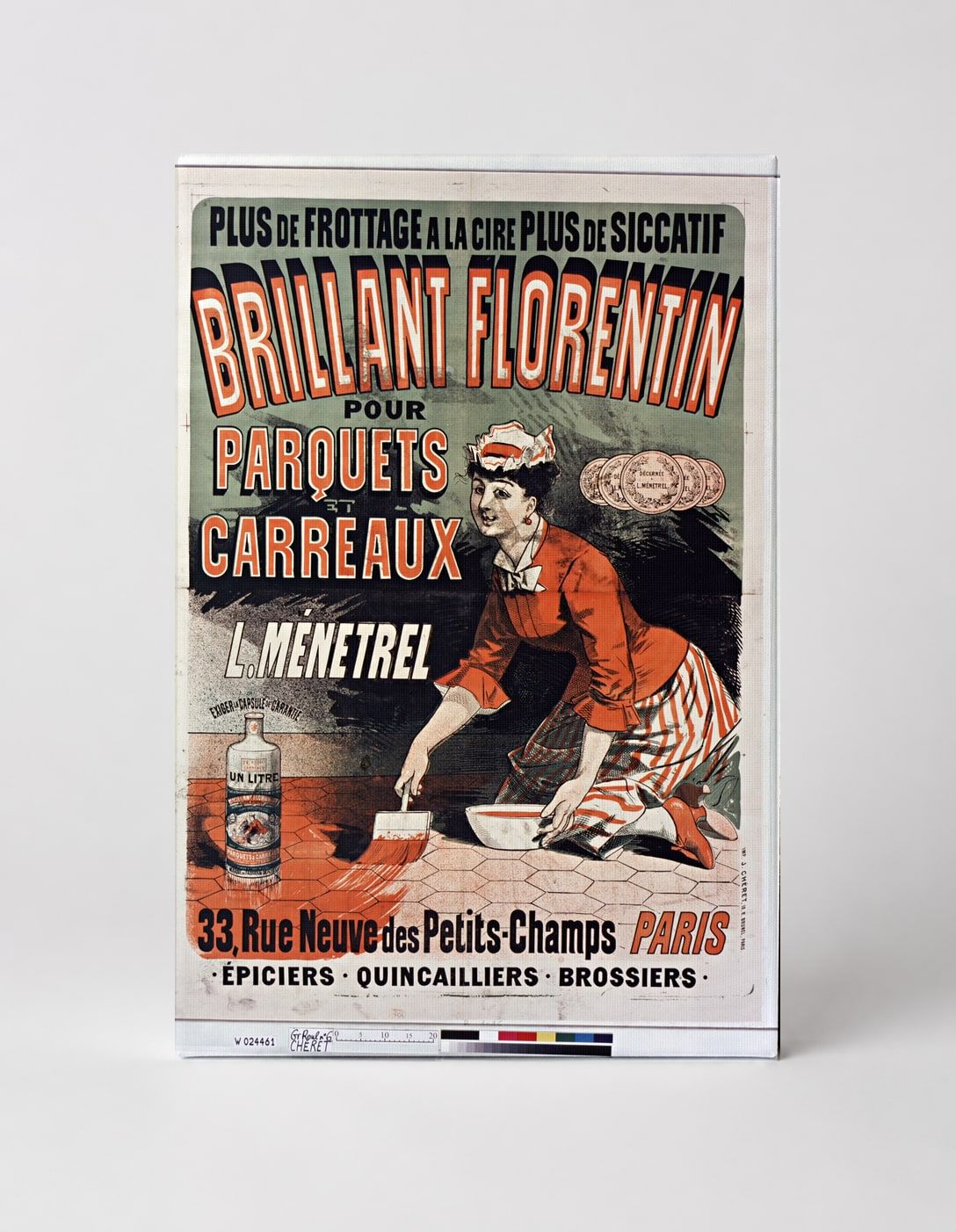 Brillant Florentin Floor Polish 1890s - French Vintage Advertising Poster Wall Art