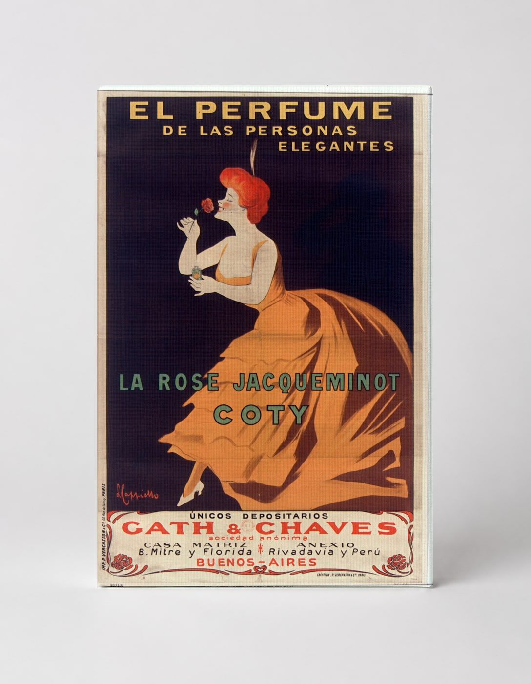 La Rose Jacqueminot Coty Perfume 1904 - Belle Époque Vintage Poster Wall Art