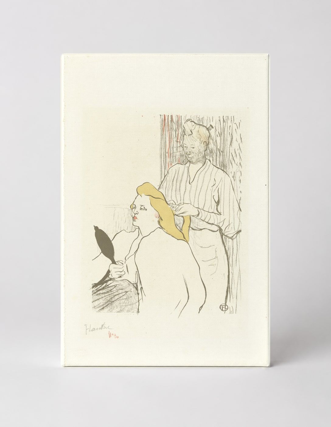 The Hairdresser 1890s Belle Époque Vintage Lithograph Poster Canvas Wall Art