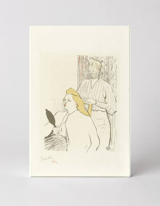 The Hairdresser 1890s Belle Époque Vintage Lithograph Poster Canvas Wall Art