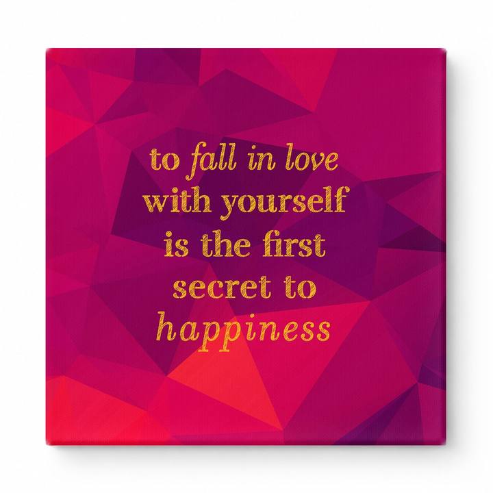 To Fall in Love with Yourself Is the First Secret to Happiness — Watercolor Wash
