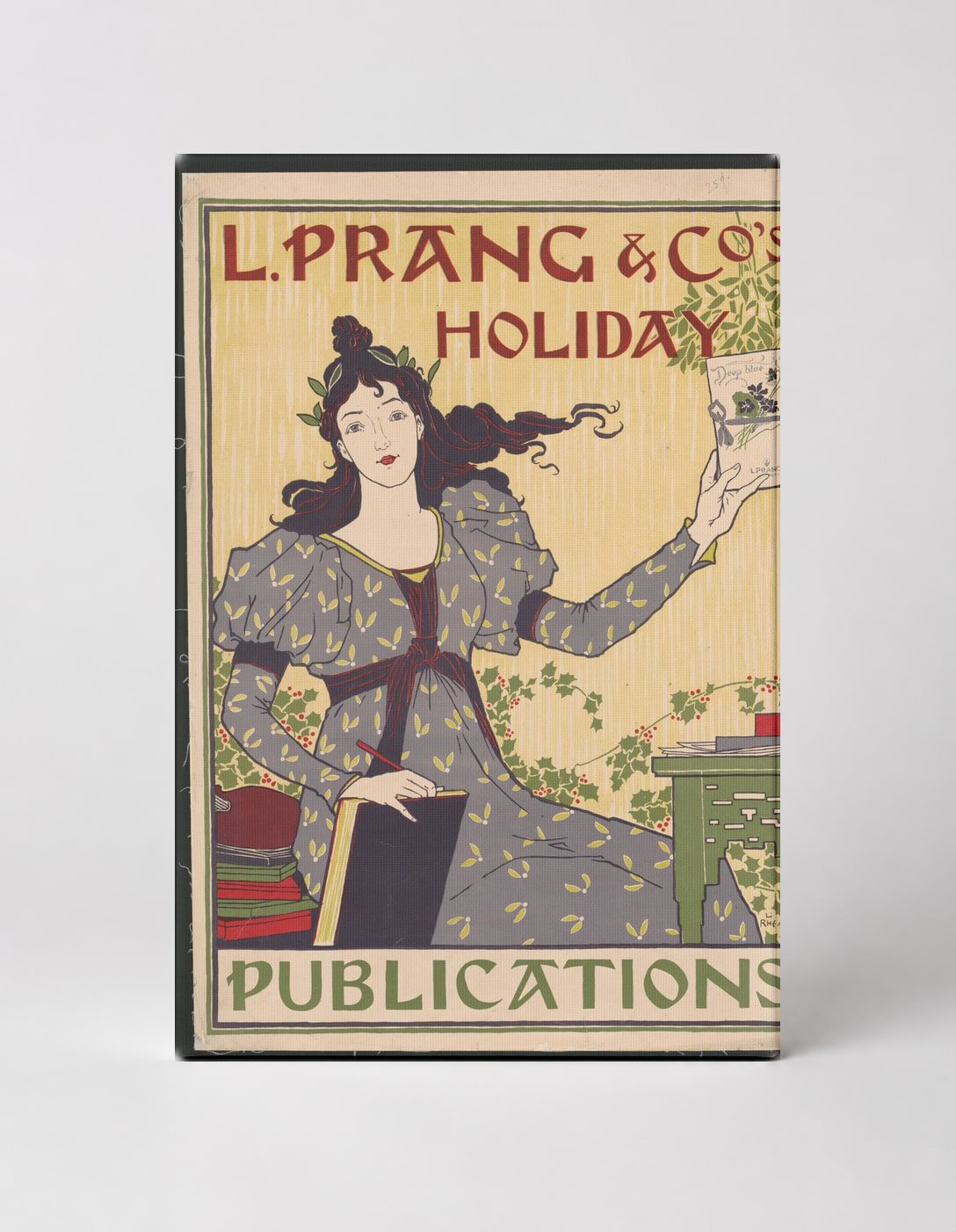 L. Prang & Co's Holiday Publications 1895 - Art Nouveau Vintage Poster Wall Art