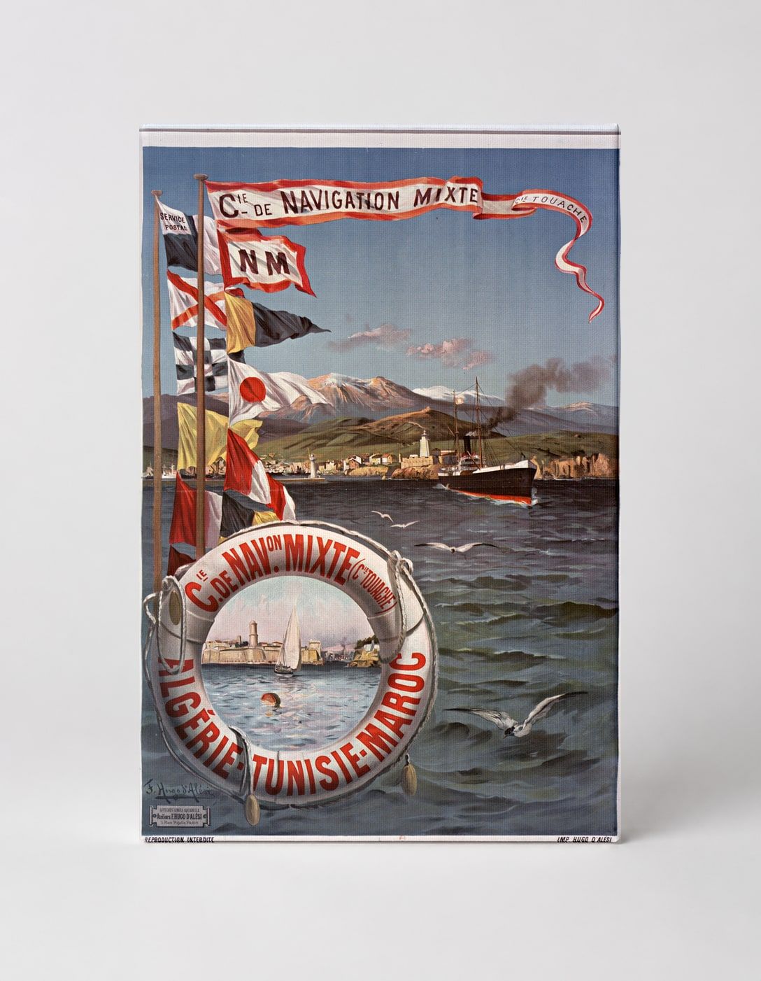 Compagnie de Navigation Mixte 1900s - Vintage French Shipping Poster Wall Art