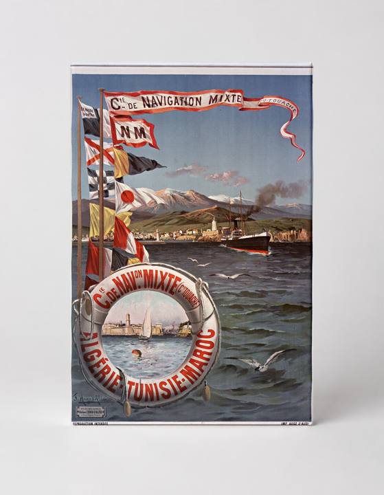 Compagnie de Navigation Mixte 1900s - Vintage French Shipping Poster Wall Art