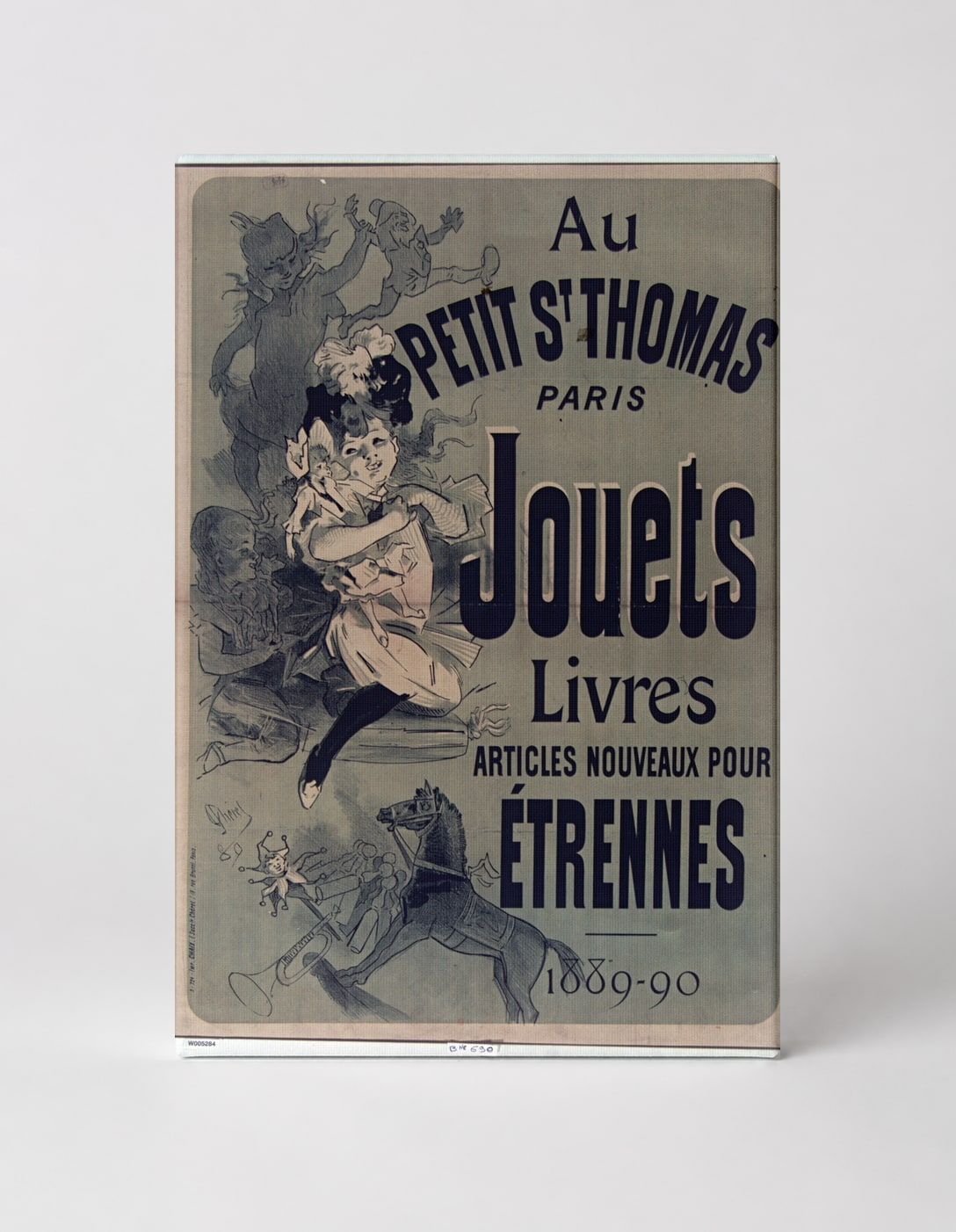 Au Petit St Thomas Paris 1889 Jouets Étrennes Vintage Poster Wall Art