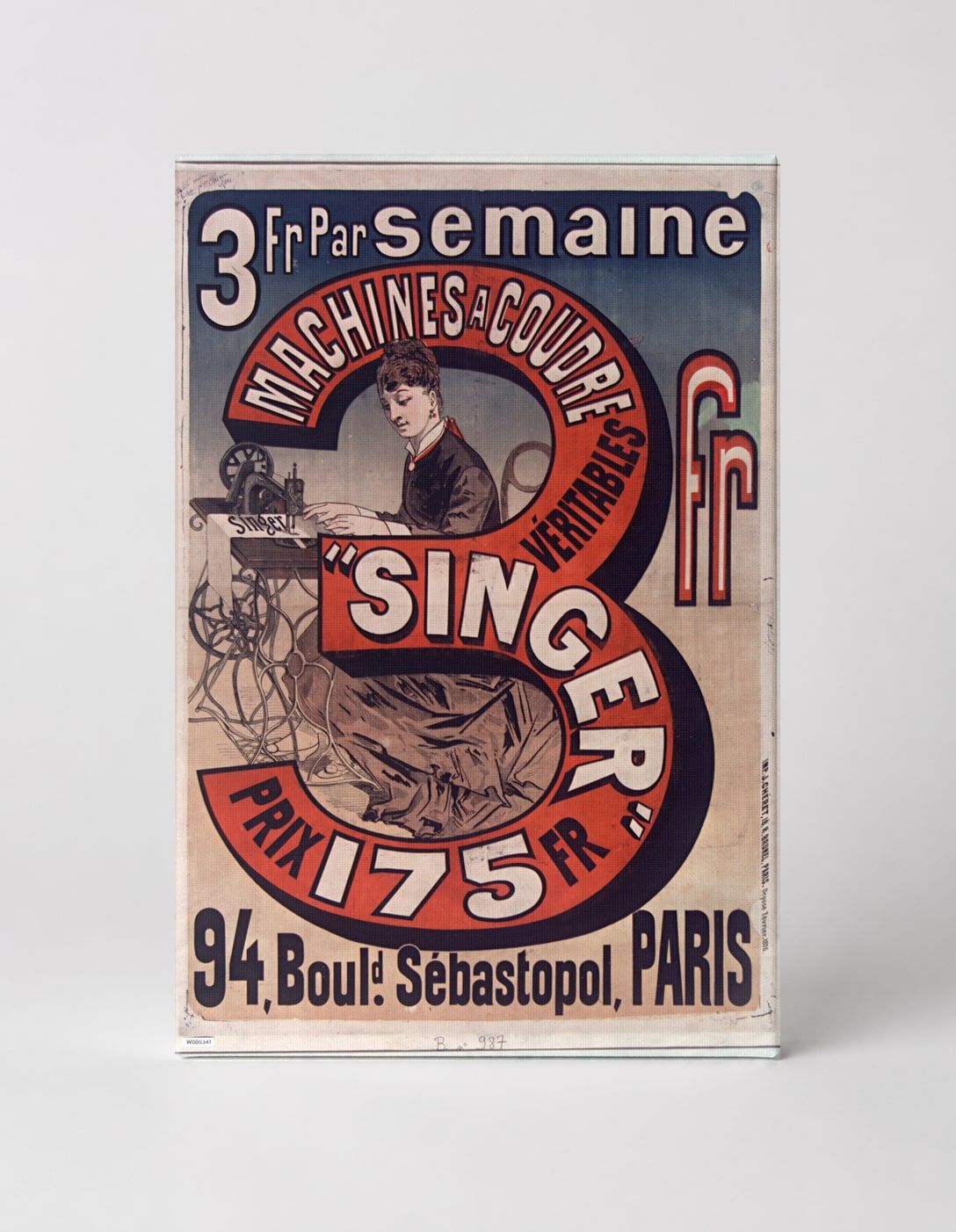 Singer Sewing Machines 1890s French Poster - Belle Epoque Vintage Wall Art