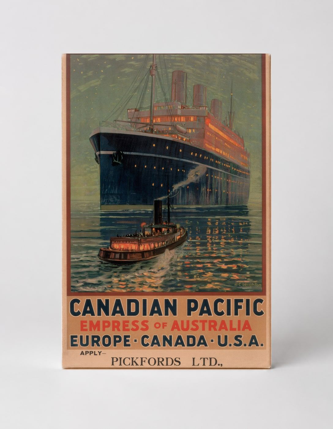 Canadian Pacific Empress of Australia 1920s - Vintage Travel Poster Wall Art