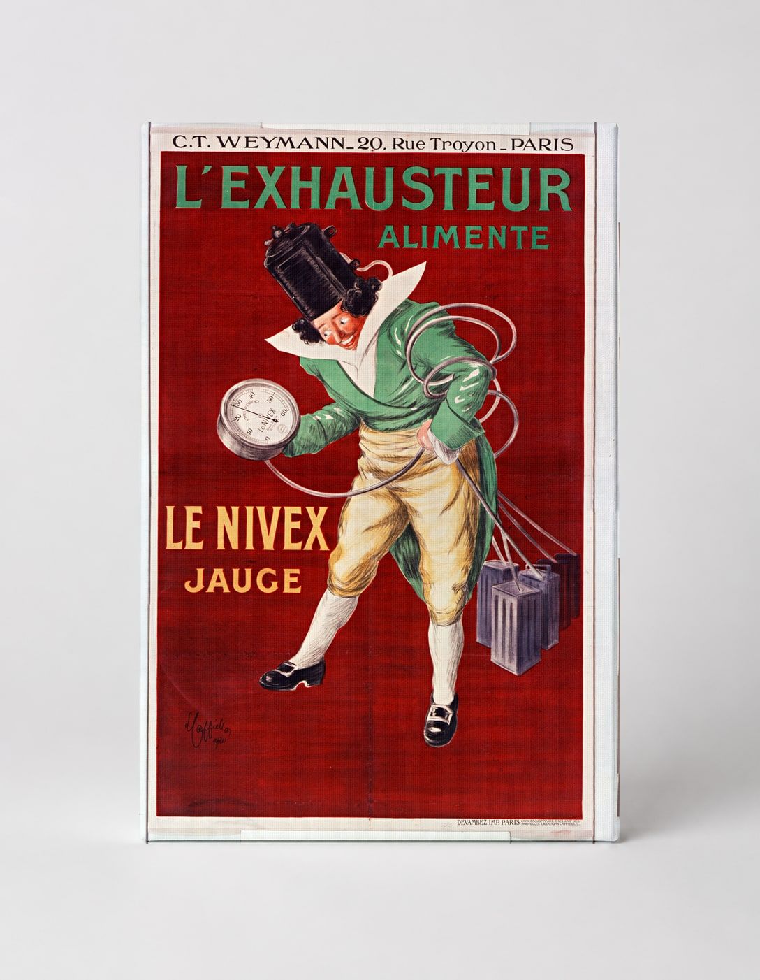 L'Exhausteur Alimente Le Nivex Jauge 1910s - French Vintage Advertising Poster Wall Art
