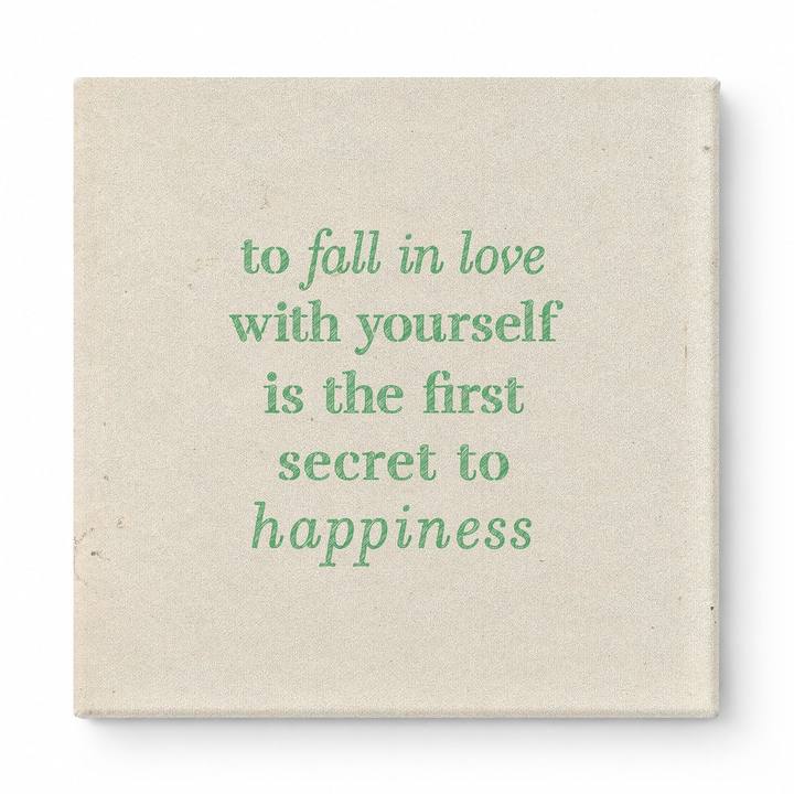 To Fall in Love with Yourself Is the First Secret to Happiness — Watercolor Wash