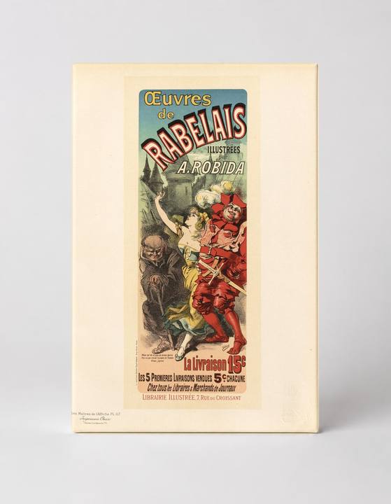 Oeuvres de Rabelais par A. Robida 1880s - Belle Époque Vintage Poster Wall Art