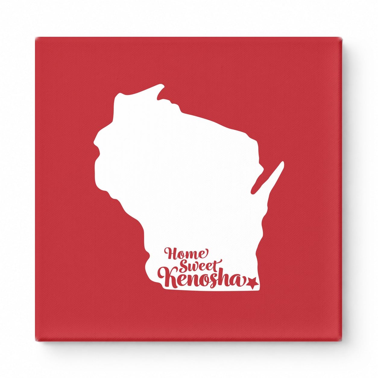 Home Sweet Kenosha — Wisconsin State Silhouette