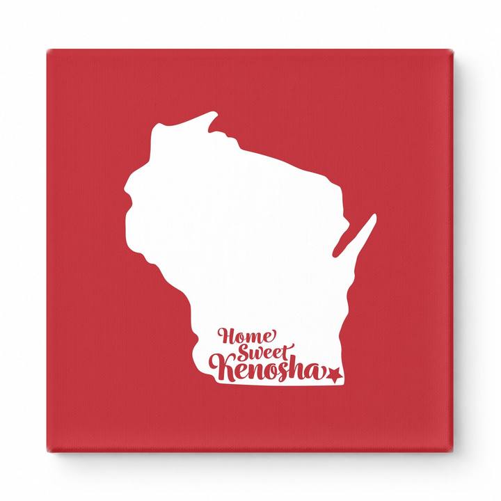 Home Sweet Kenosha — Wisconsin State Silhouette