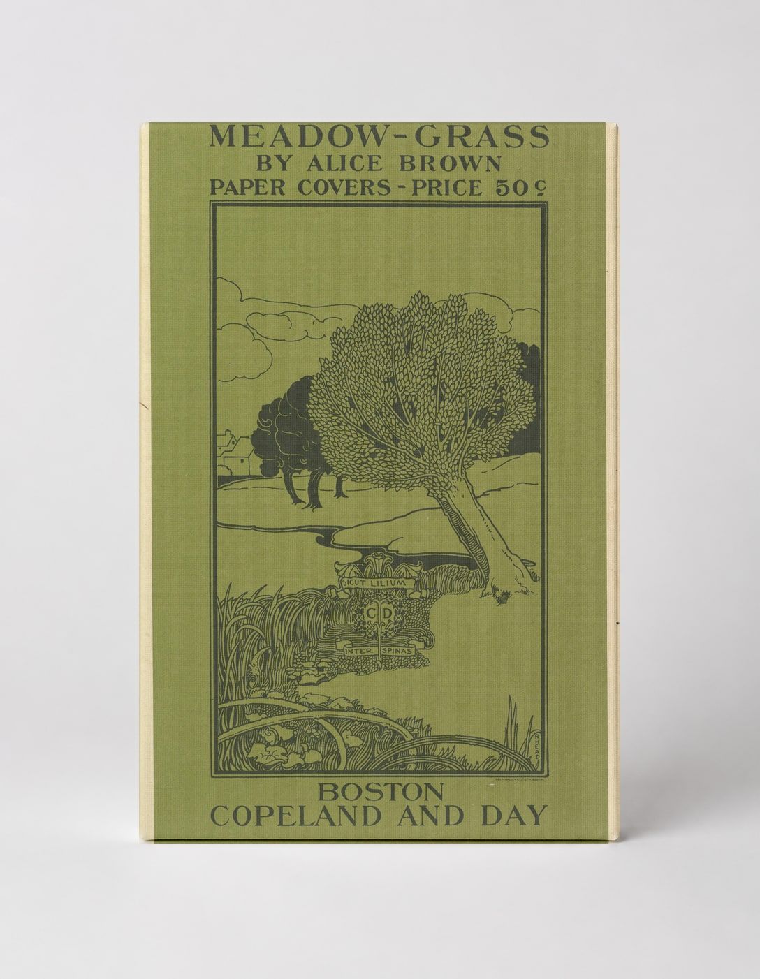 Meadow-Grass by Alice Brown 1895 - Arts & Crafts Vintage Book Cover Poster Wall Art