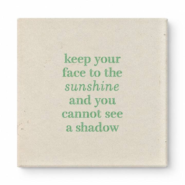 Keep Your Face to the Sunshine and You Cannot See a Shadow — Chalkboard Lettering