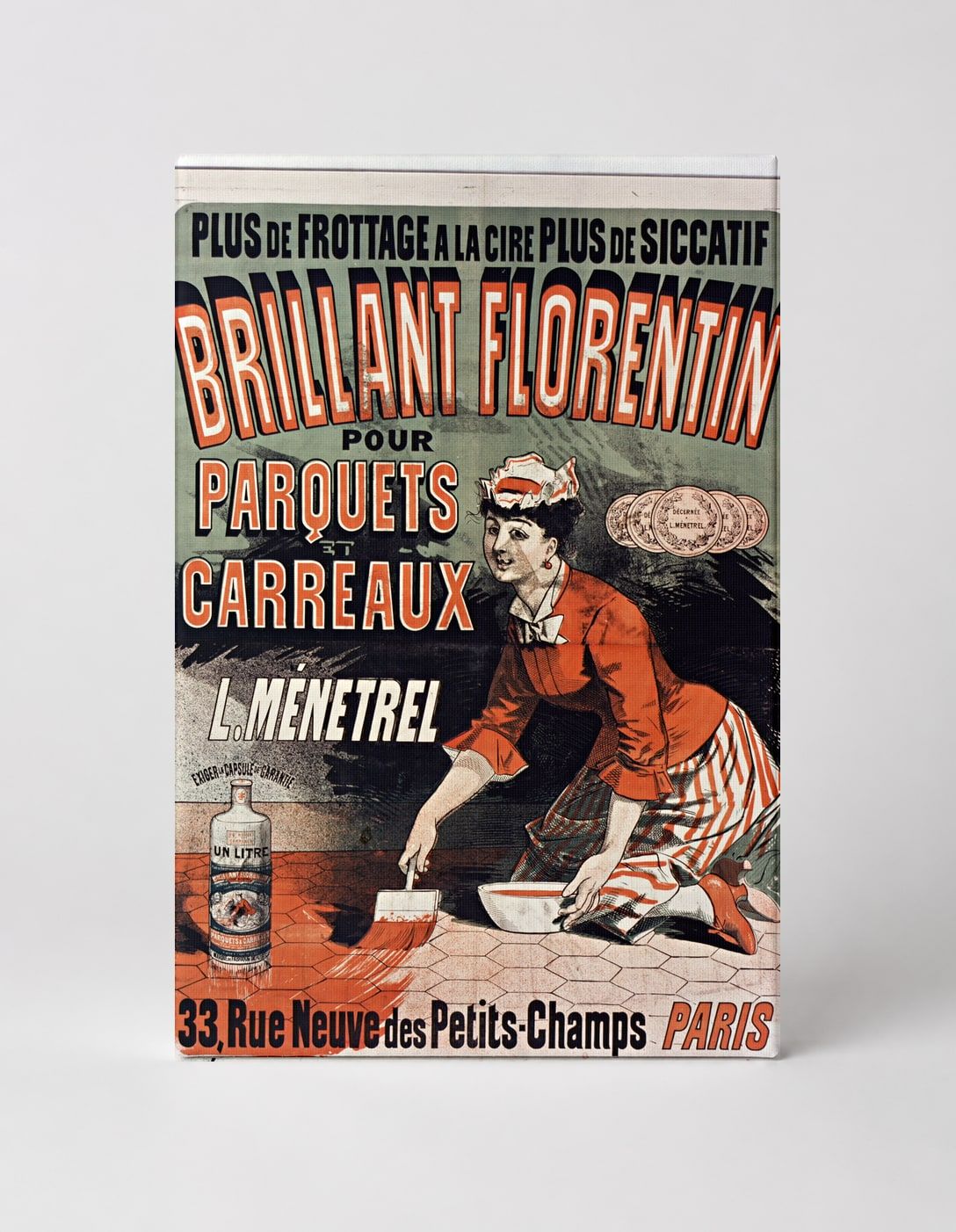 Brillant Florentin Floor Polish 1890s - Belle Époque Vintage Poster Wall Art