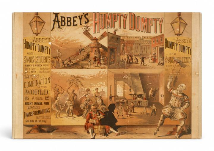 Abbey's Humpty Dumpty 1880s Victorian Circus Vintage Poster Canvas Wall Art