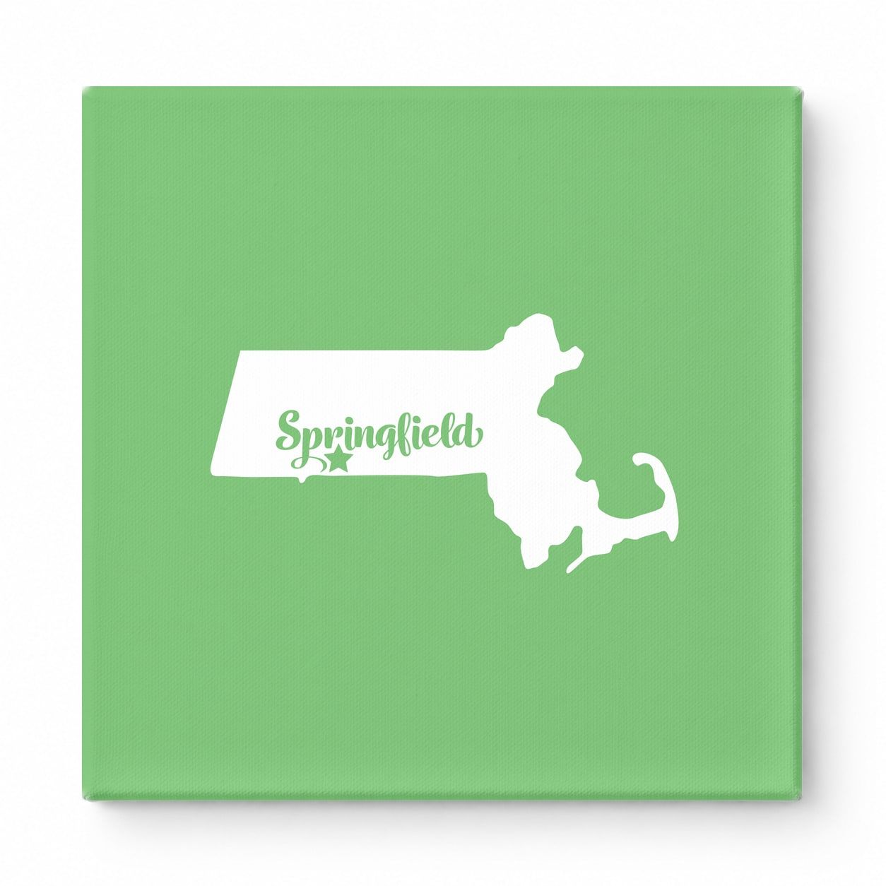 Home Sweet Springfield — Massachusetts State Silhouette