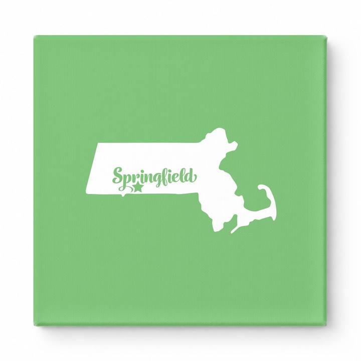 Home Sweet Springfield — Massachusetts State Silhouette