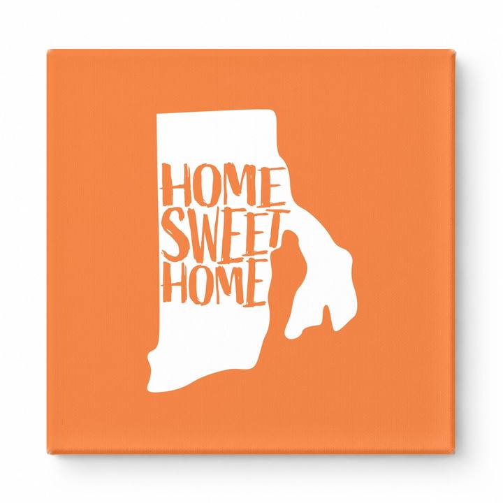 HOME SWEET HOME — Rhode Island State Silhouette