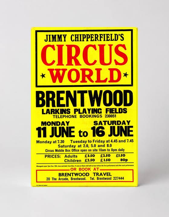 Jimmy Chipperfield's Circus World Brentwood 1970s - Vintage Circus Poster Wall Art
