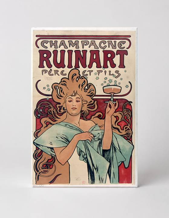 Champagne Ruinart Père et Fils 1896 - Art Nouveau Vintage Poster Wall Art