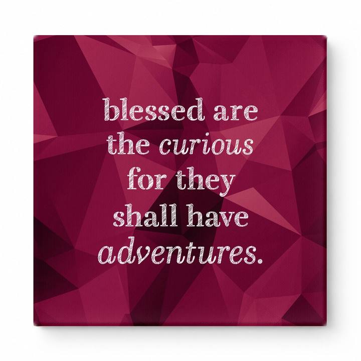 Blessed Are the Curious for They Shall Have Adventures — Geometric Low-Poly
