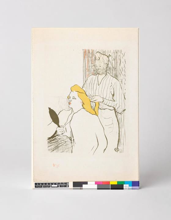 The Hairdresser 1890s Belle Epoque Lithograph Vintage Poster Wall Art