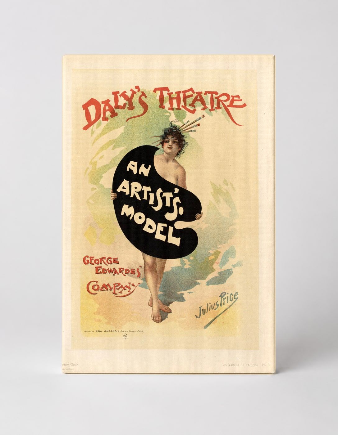 Daly's Theatre An Artist's Model 1895 - Victorian Belle Epoque Vintage Poster Wall Art