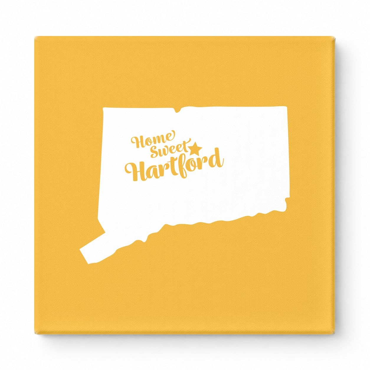 Home Sweet Hartford — Connecticut State Silhouette