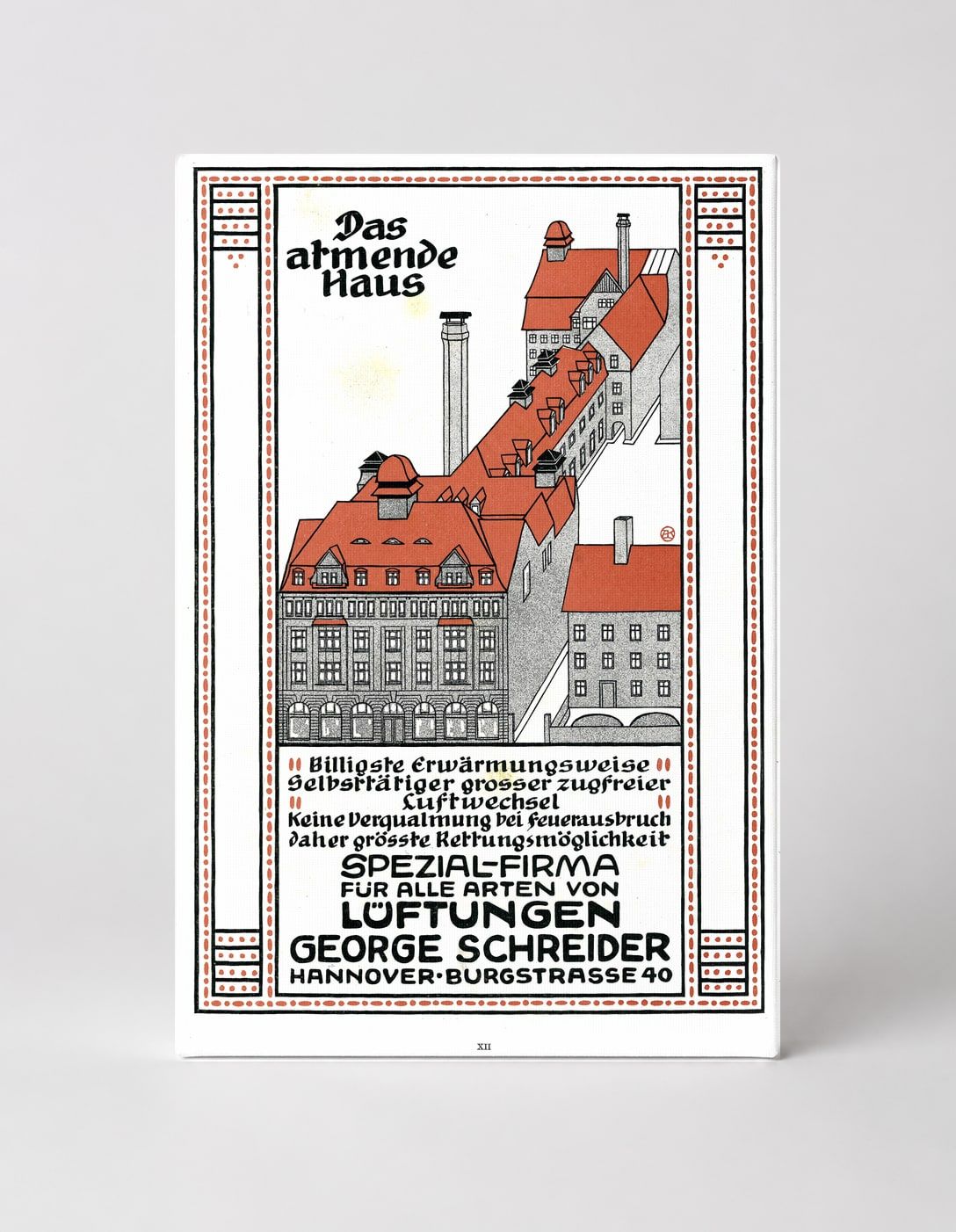 Das Atmende Haus 1910s German Ventilation Advertising Vintage Poster Wall Art