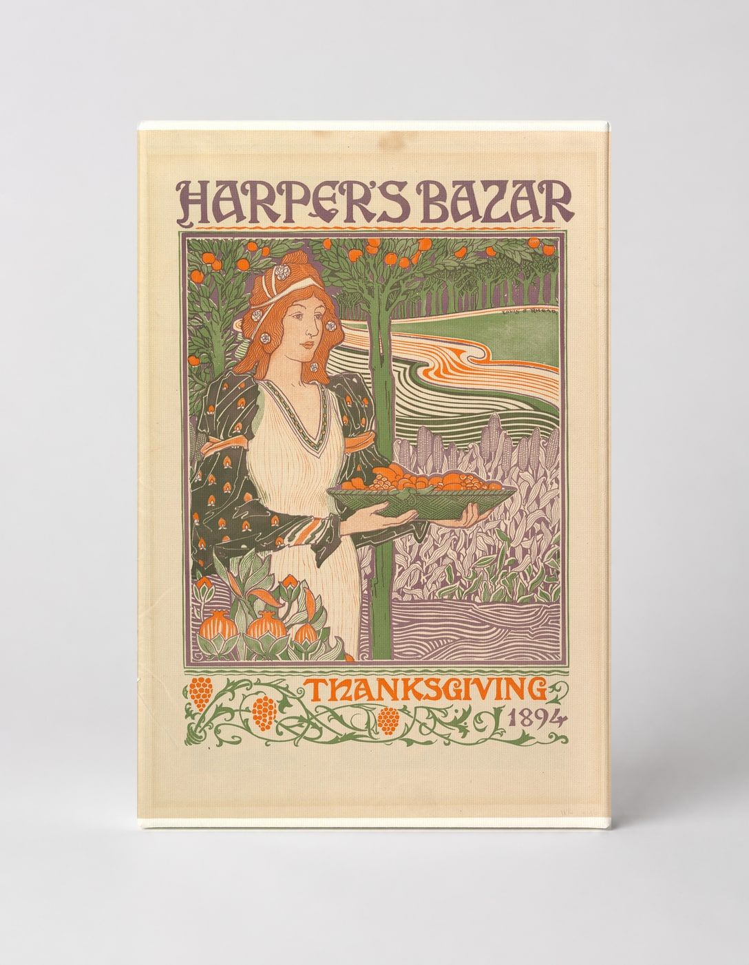 Harper's Bazar Thanksgiving 1894 - Art Nouveau Vintage Poster Wall Art