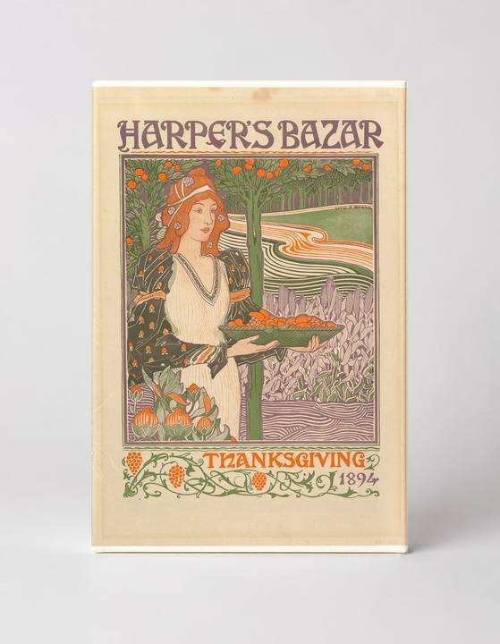 Harper's Bazar Thanksgiving 1894 - Art Nouveau Vintage Poster Wall Art