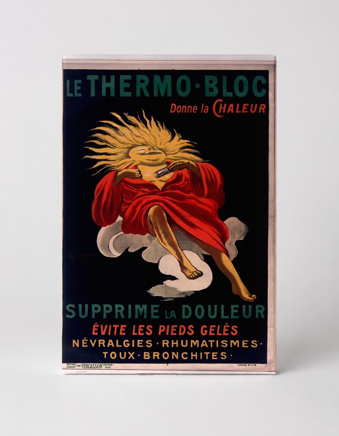 Le Thermo-Bloc 1900s Belle Époque French Advertising Vintage Poster Wall Art