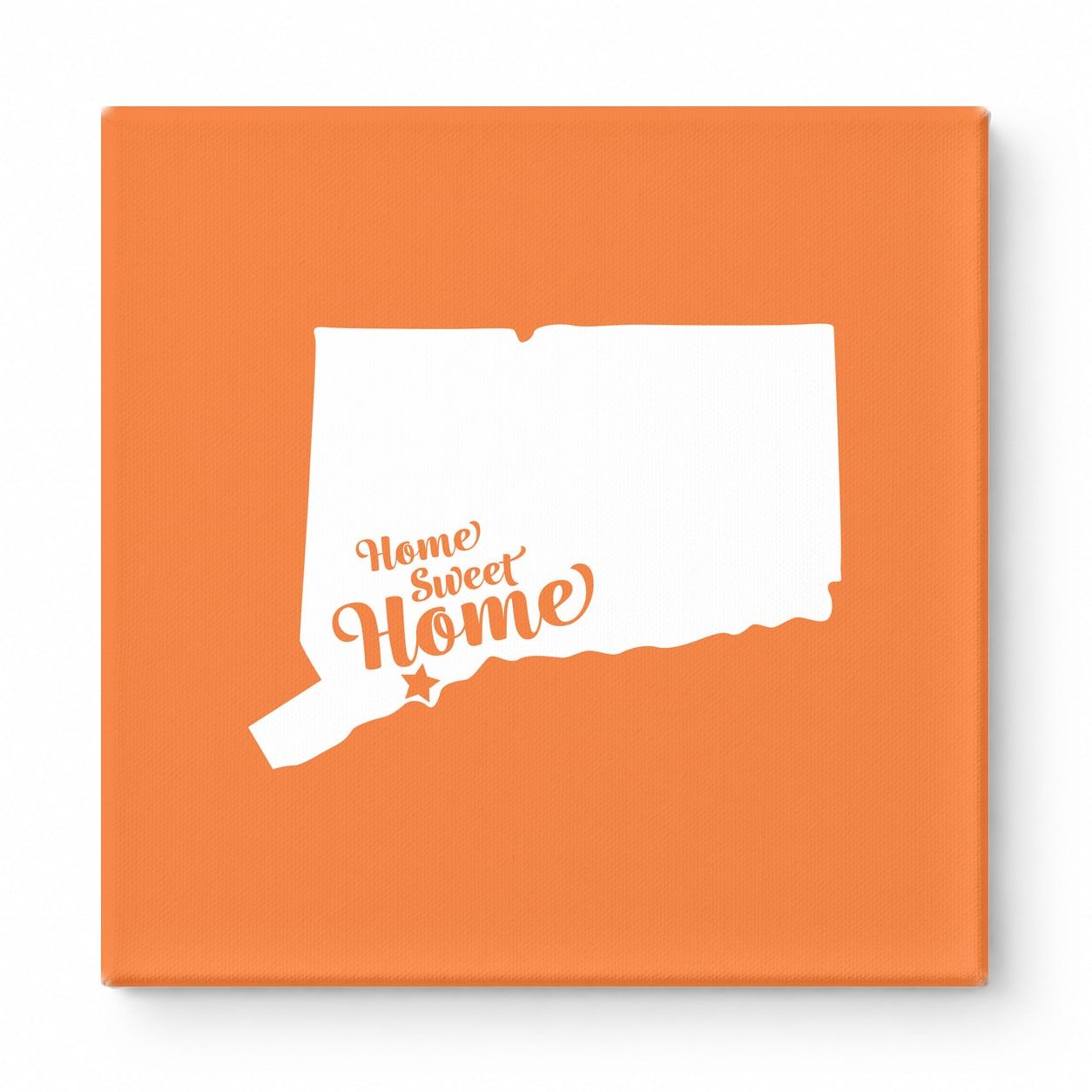 Home Sweet Waterbury — Connecticut State Silhouette