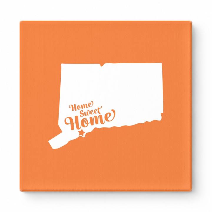 Home Sweet Waterbury — Connecticut State Silhouette