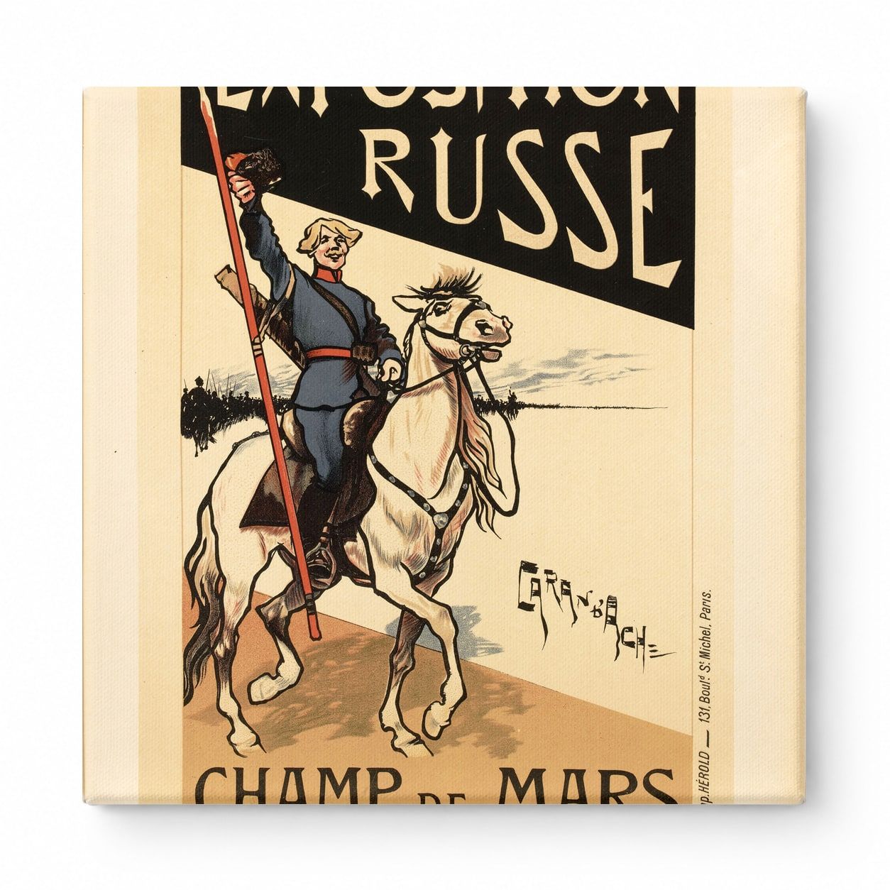 Exposition Russe Champ de Mars 1895 - Belle Époque Vintage Poster Wall Art