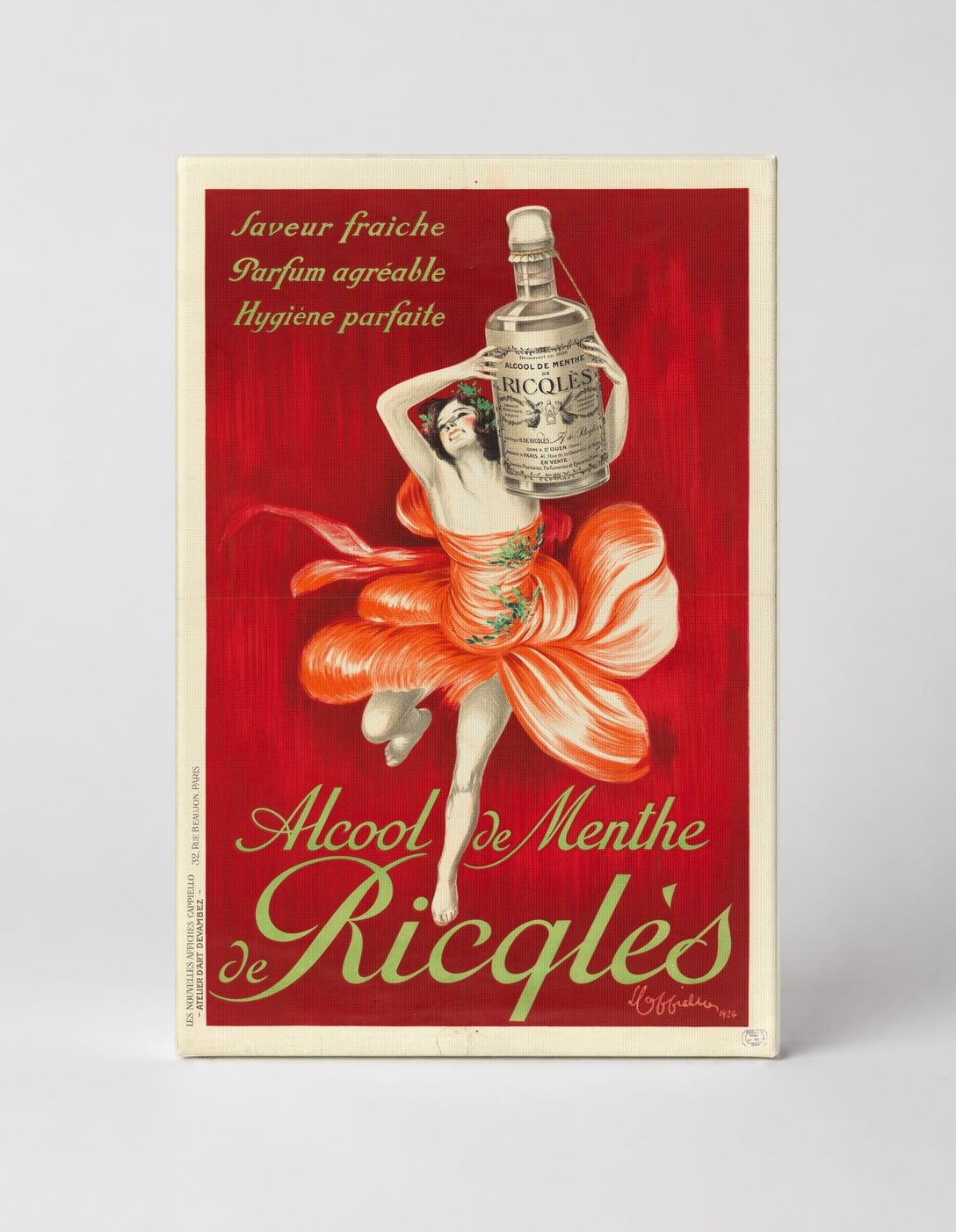 Alcool de Menthe de Ricqlès 1905 - Belle Époque Vintage Poster Wall Art