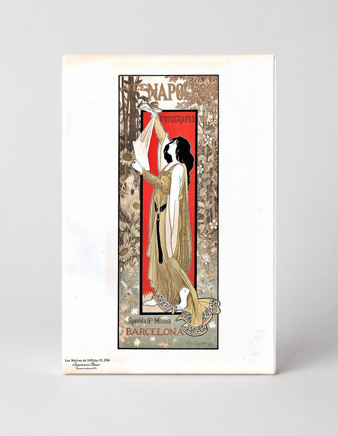 Napoleon Fotografos Barcelona 1900 - Art Nouveau Vintage Poster Wall Art