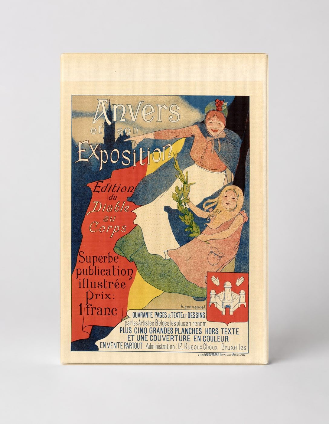 Anvers Exposition 1894 - Belle Époque Vintage Poster Canvas Wall Art