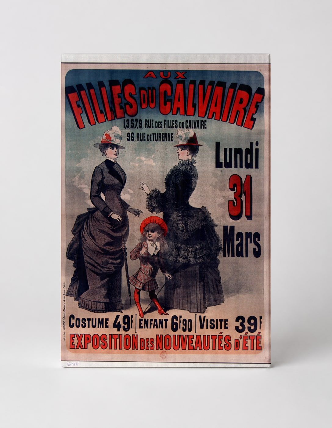 Aux Filles du Calvaire 1890s French Fashion - Belle Époque Vintage Poster Wall Art