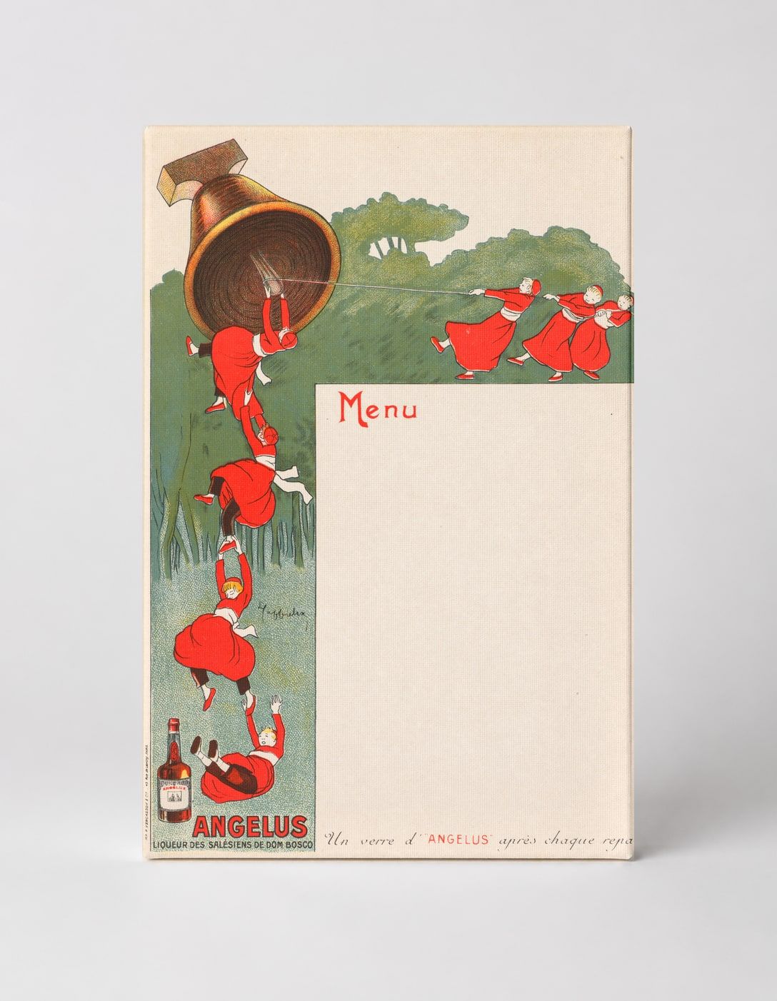 Angelus Liqueur Vintage Belle Epoque Menu Poster Canvas Wall Art