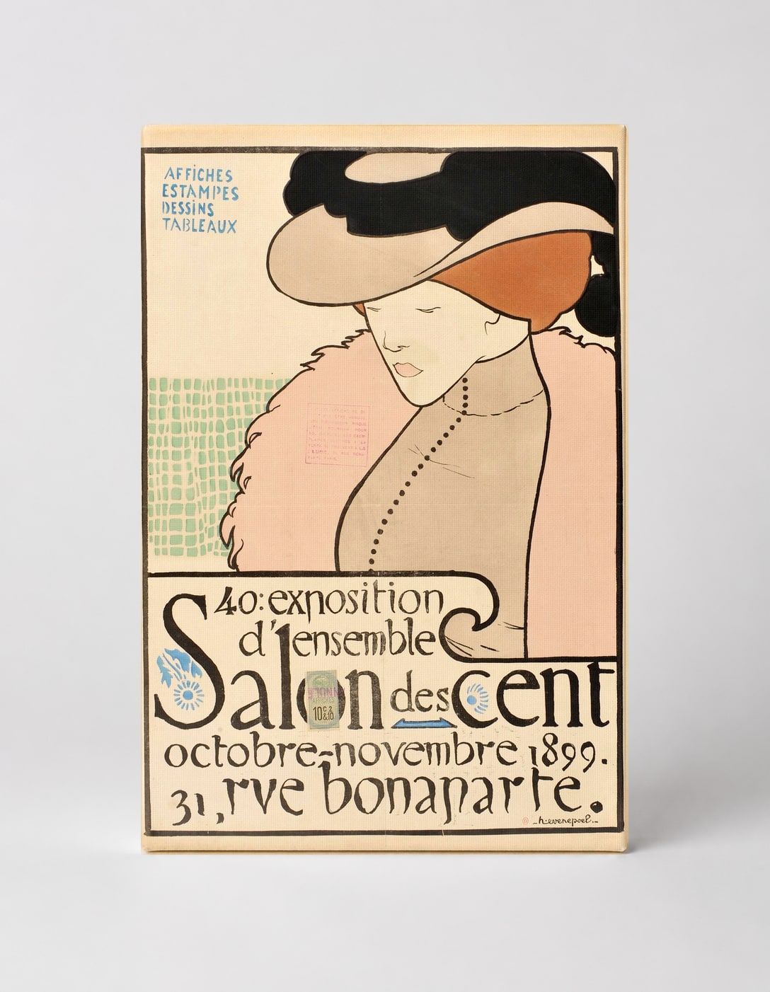 Salon des Cent 1899 Exhibition Poster - Art Nouveau Vintage Canvas Wall Art