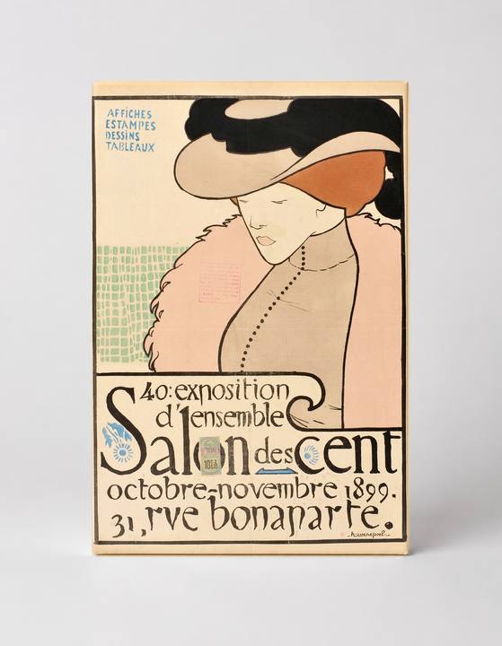 Salon des Cent 1899 Exhibition Poster - Art Nouveau Vintage Canvas Wall Art