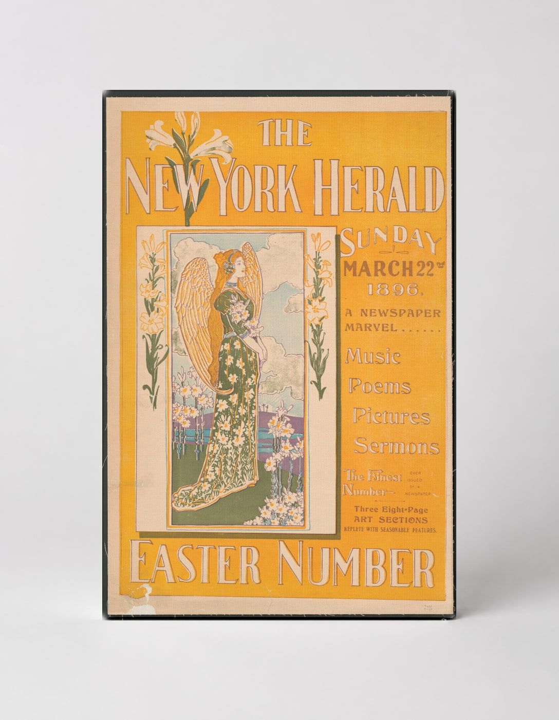 New York Herald Easter Number 1896 - Vintage Newspaper Poster Wall Art